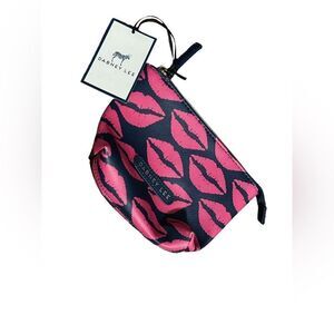 New with tags Dabney Lee Pink Lips Printed Cosmetic Bag